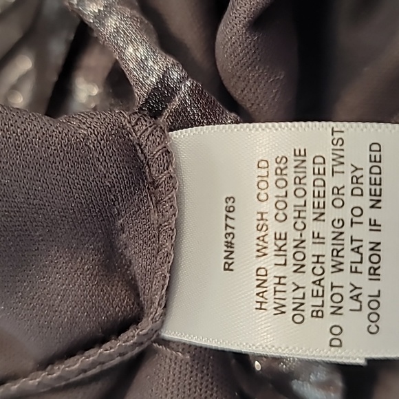 Shimmering Dark Silver Blouson Blouse - Picture 8 of 11